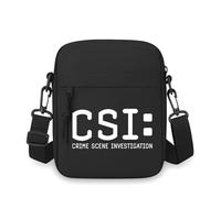 QIOEURYU Crossbody Bag Single Shoulder CSI white graphic crime scene Men Women Cartoon Anime Film Printing Design Unisex Leisure Outdoor Holiday Gifts