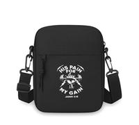 QIOEURYU Crossbody Bag Single Shoulder Hand holding dumbbell his pain for my gain Men Women Cartoon Anime Film Printing Design Unisex Leisure Outdoor
