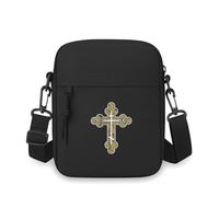 QIOEURYU Crossbody Bag Single Shoulder Orthodox cross with symbols design Men Women Cartoon Anime Film Printing Design Unisex Leisure Outdoor Holiday Gifts