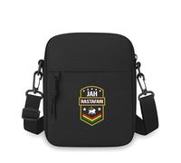 QIOEURYU Crossbody Bag Single Shoulder Rasta lion Jah words and stars badge Men Women Cartoon Anime Film Printing Design Unisex Leisure Outdoor Holiday Gifts