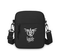 QIOEURYU Crossbody Bag Single Shoulder Skeleton wings cross Lamb of God Men Women Cartoon Anime Film Printing Design Unisex Leisure Outdoor