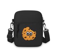 QIOEURYU Crossbody Bag Single Shoulder Surprised cookie with big eyes open mouth Men Women Cartoon Anime Film Printing Design Unisex Leisure Outdoor