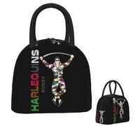 QIOEURYU Lunch Bags Insulated Harlequins Rugby Essential Tote Bag for Women Kids Leakproof Food Boxes Thermal Lunch Box for School Outdoor Picnic