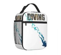 QIOEURYU Lunch Tote Bags Dive Sport Scuba Diving Lover Insulated Underwater Sea Scuba Diver Storage Food Box Portable Cooler Thermal Lunch Box for School Work Travel Outdoor Picnic