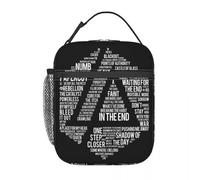 QIOEURYU Lunch Tote Bags for Men Women Unisex White Doodle One Lunchbag for School Work Travel Outdoor Picnic