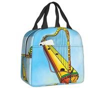 QIOEURYU Lunch Tote Bags for Women Girls Children Custom Harp Loteria Card Mexican Bingo Lottery Insulated for Waterproof Thermal Cooler Tote.