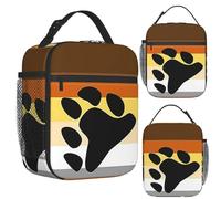 QIOEURYU Lunch Tote Bags Gay Bear Pride Flag Insulated for Bento Storage Food Boxes Container Cooler Thermal Lunch Box for Work Travel Outdoor Picnic