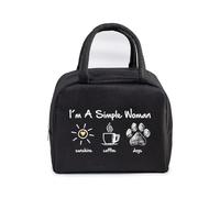 QIOEURYU Lunch Tote Bags Insulated Bento Thermal Bag Pug Dog Cartoon Print Women Insulation Portable Pouch Food Fresh Cooler for Student for School Work Travel Outdoor Picnic