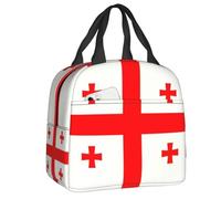QIOEURYU Lunch Tote Bags Insulated Flag of Georgia for Women Waterproof Thermal Cooler Lunch for School Work Travel Outdoor Picnic