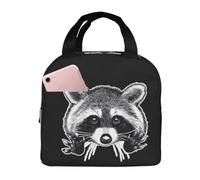 QIOEURYU Lunch Tote Bags Insulated Little Raccoon Buddy Panda Thermal Cooler Lunch Box for Woman Children for School Work Travel Outdoor Picnic