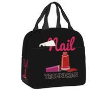 QIOEURYU Lunch Tote Bags Insulated Technician Nail Polish Resuable Lunch Box Women Waterproof Thermal Cooler Food Kids Children for School Work Travel Outdoor Picnic