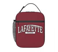 QIOEURYU Lunch Tote Bags Lafayette College - Serif Font Curved One Lunchbag Insulated for School Work Travel Outdoor Picnic Soft and Comfortable