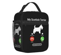 QIOEURYU Lunch Tote Bags My Scottish Terrier is Calling Insulated for Women Scottie Dog Resuable Thermal Cooler Bento Box for School Work Travel Outdoor Picnic
