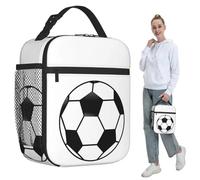 QIOEURYU Lunch Tote Bags Sports Soccer Ball Insulated for Kids School Cooler Thermal Food Box Leakproof Lunch Boxes Container for Work Travel Outdoor Picnic