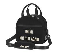 QIOEURYU Lunch Tote Bags Unisex Oh No! Not You Again! Welcome Insulated Bento Box Leakproof Cooler Bag for Woman Work for School Work Travel Outdoor Picnic
