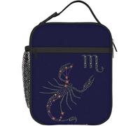 QIOEURYU Lunch Tote Bags Zodiac Sign Scorpio Lunch Box Insulated for Women/Men/Girls/Boys Detachable Handle Lunchbox Meal Tote Bag for School Work Travel Outdoor Picnic