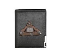 QIOEURYU Men's Wallet Bigfoot Smoking a Joint Business Mens Casual Elegant Simple Practical Stylish Printing Graphic Creative Holiday Gifts