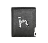 QIOEURYU Men's Wallet Dalmatian Dog Bow Tie Stylish Graphic Print Practical for Men Business Casual Elegant Simple Premi Holiday Gifts