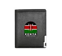 QIOEURYU Men's Wallet Kenya Flag Vintage Style Design Business Mens Casual Elegant Simple Practical Stylish Printing Graphic Holiday Gifts