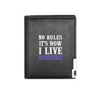 QIOEURYU Men's Wallet No Rules It's How I Live Man Business Mens Casual Elegant Simple Practical Stylish Printing Graphic Crea Holiday Gifts