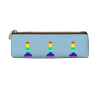 QIOEURYU Pencil Cases Gay Rainbow Penis Pencil Pouch Storage Stationery Supplies Big Capacity Pen Box Pencil Bag for Boy Girl Holiday Gifts Durable