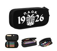QIOEURYU Pencil Cases Paok Thessaloniki Ultras Hooligans for Student Pen Box Pencil Bag Big Capacity Pencil Pouch Pen Holder Holiday Gifts