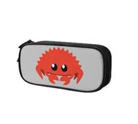 QIOEURYU Pencil Cases Rustlang, Rust Programming Language Large Storage Pen Bags Pen Box Pencil Pouch for Boys Girls Stationery School Holiday Gifts