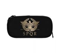 QIOEURYU Pencil Cases SPQR- Roman Empire Standard Shield for Student School Pen Box Pencil Bag Big Capacity Pencil Pouch Storage Polyester Durable