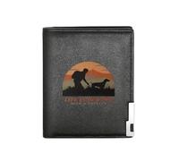 QIOEURYU Printed Wallet Life is Better with A Pointer Hiking Dog Companion Adventure Business Mens Casual Elegant Simple Practical Quality Gifts for Men Women