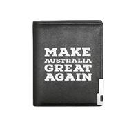 QIOEURYU Printed Wallet Make Australia Great Again Business Mens Casual Elegant Simple Practical Stylish Printing Graphic Creative Christ Gifts for Men Women