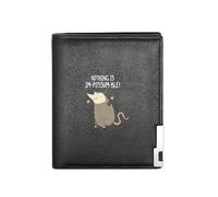 QIOEURYU Printed Wallet Nothing is Im-Possum-ble! Cute Opossum Graphic Print Business Mens Casual Elegant Simple Practical Stylish Printi Gifts for Men Women