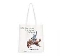 QIOEURYU Tote Bags Album Nadie Sabe Lo Que Va Pasar Manana Canvas Tote Handbag Bad Bunny Grocery Bags Large Capacity Shopper Ba Leisure Holiday or Birthday Gifts