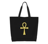 QIOEURYU Tote Bags Custom Ancient Egyptian Symbol Ankh Key Of Live Canvas Shopping Bag Women Reusable Big Capacity Grocery Tote Leisure Holiday or Birthday Gifts