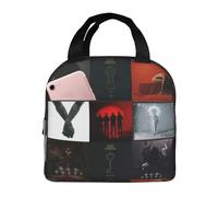 QIOEURYU Tote Bags Unisex Bad Omens Albums Insulated Lunch Bags Cooler Bag Meal Container Rock Music Portable Tote Lunch Box for Men Women Beach Travel Classic Vintage Gifts