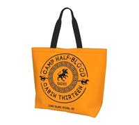 QIOEURYU Tote Shoulder Bags Canvas Cabin Thirteen Hades Camp Half-Blood Shopping Shoulder Bags Shopper Grocery Handbag for Women Leisure Holiday or Birthday Gifts