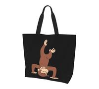 QIOEURYU Tote Shoulder Bags Canvas Curious George Shopping Large Capacity Shoulder Bags Shopper Grocery Handbag for Women Leisure Holiday or Birthday Gifts