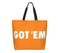 QIOEURYU Tote Shoulder Bags Canvas Custom Got Em Shopping Bags Women Portable Large Capacity Grocery Shoppers Leisure Holiday or Birthday Gifts