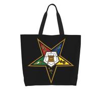 QIOEURYU Tote Shoulder Bags Canvas Custom Oes Order Of The Eastern Stars Shopping Bag Women Portable Large Capacity Groceries Shopper Bags Leisure Holiday or Birthday Gifts