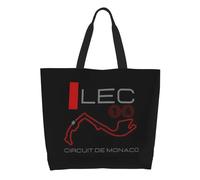 QIOEURYU Travel Bags Custom Charles Leclerc 16 Shopping Canvas Women Washable Large Capacity Grocery Circuit De Monaco Tote Shopper Leisure Outdoor Holiday Gifts