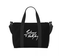 QIOEURYU Travel Bags Custom French Rock Legend Johnny Hallyday Grocery Tote Shopping Bags Women Largeacity Beach Gym Leisure Holiday Gifts