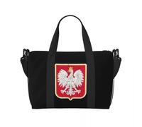 QIOEURYU Travel Bags Custom Polska Polish Coat Of Arms Eagle Beach Tote for Women Poland Flag Large Compartment Gym Beachs Leisure Outdoor Holiday Gifts