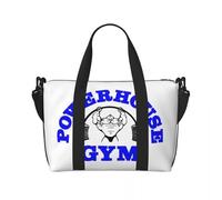 QIOEURYU Travel Bags Custom Powerhouse Gym Beach Tote Bag Women Bodybuilding Fitness Big Compartment Beach Gym Leisure Holiday Gifts