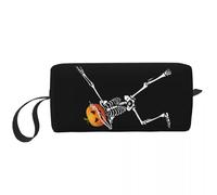 QIOEURYU Travel Bags Custom Skeleton Pumpkin Halloween Toiletry Bag Women Cosmetic Makeup Organizer Lady Beauty Storage Dopp Kit Case Gifts