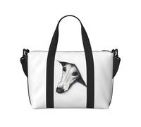 QIOEURYU Travel Bags Handbags Custom Whippet Peeping Whippet Tote Bag for Women Big Capacity Greyhound Lurcher Dog Gym Beach Bags Leisure Outdoor