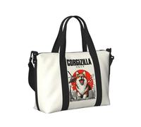 QIOEURYU Travel Bags Handbags Large Cute Corgi Puppy Pembroke Welsh Corgi Dog YogaBeach YogaTote Bags for Gym Sport Women Shopping Duffle Shoulder Bag Leisure Outdoor