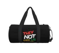 QIOEURYU Travel Bags Handbags They Not Like Us Text Printing Fitness Cylinder Shoulder Bag Women Large Tote Luggage Bag Gym Leisure Outdoor