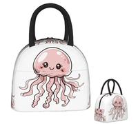 QIOEURYU Unisex Cute Jellyfish Kawaii Design Lunch Bags Insulated Bento Box Portable Lunch Tote Picnic Bags Cooler Bag for Woman Kids Work Classic Vintage