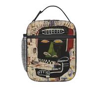 QIOEURYU Unisex Graffiti Pattern Bag Punk Style Insulated Lunch Box Gamepad Waterproof Portable Thermal Bento Lunch Bags for School Travel Picnic Classic Vintage