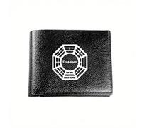 QIOEURYU Wallet for Men Women Dharma Initiative Graphic Stylish Print Casual Mens Gift Business Elegant Simple Practical Quality Premium Luxury Da PU