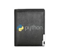 QIOEURYU Wallet for Men Women Python Programming Language Design,Coding Symbol,Software Development Business Mens Casual Elegant Simple Practical Quality PU
